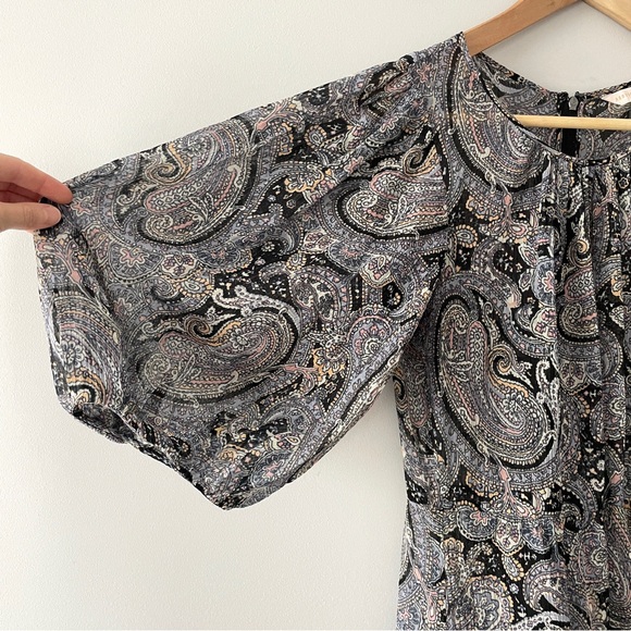 Rebecca Taylor Selene Paisley Voile Dress in Bleu Combo Size 4 - Picture 4 of 8